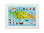 Jamaica Map Poster