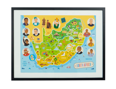 South Africa Map Poster